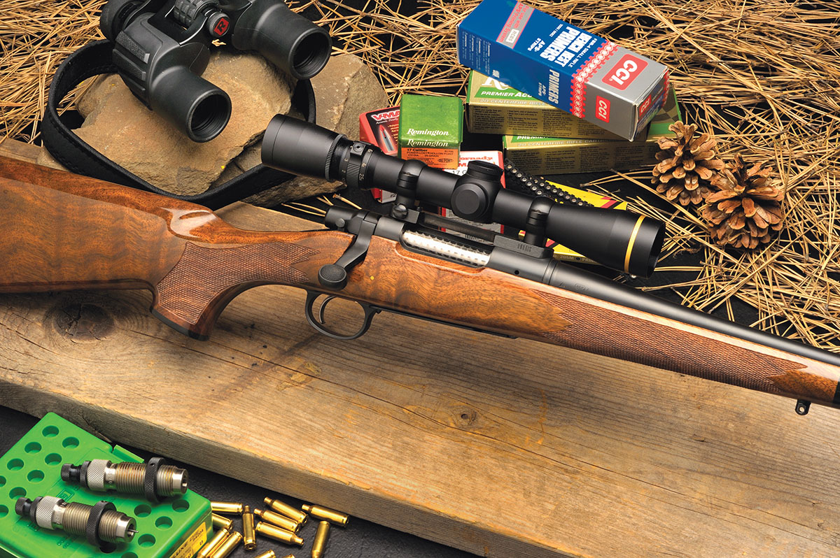 A Remington Custom Shop Model Seven with a Leupold 2-9x 36mm scope was used to test the 17 Remington Fireball loads.